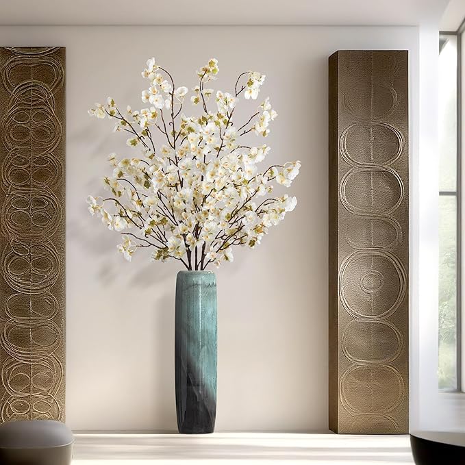 Ammyoo 4 Pcs Artificial Cherry Blossom Flower Branches, Bulk Silk Faux Flowers - Image 6