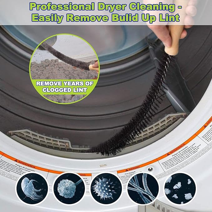 Sealegend 2 PCS Dryer Vent Cleaner Kit, Dryer Lint Vacuum Attachment&Brush - Image 3