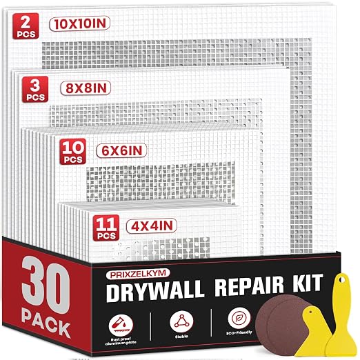 Drywall Repair Kit 30 Pack, 2/4/6/8 inch Drywall Repairs Patch, Dry Wall Patch by Unknown