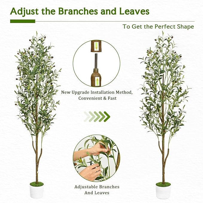 6FT Artificial Olive Tree Indoor Tall Faux - Image 5