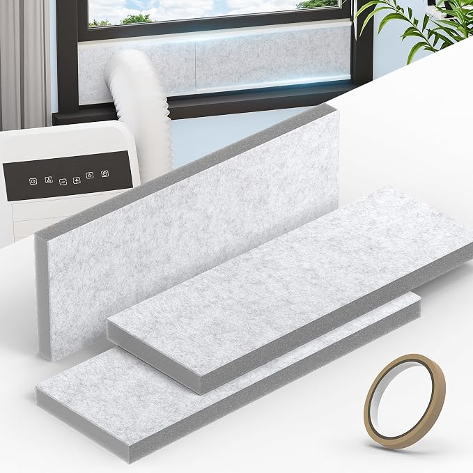 GCGOODS Insulated Foam Panels for Portable Air Conditioner Window Vent Kit by GCGOODS