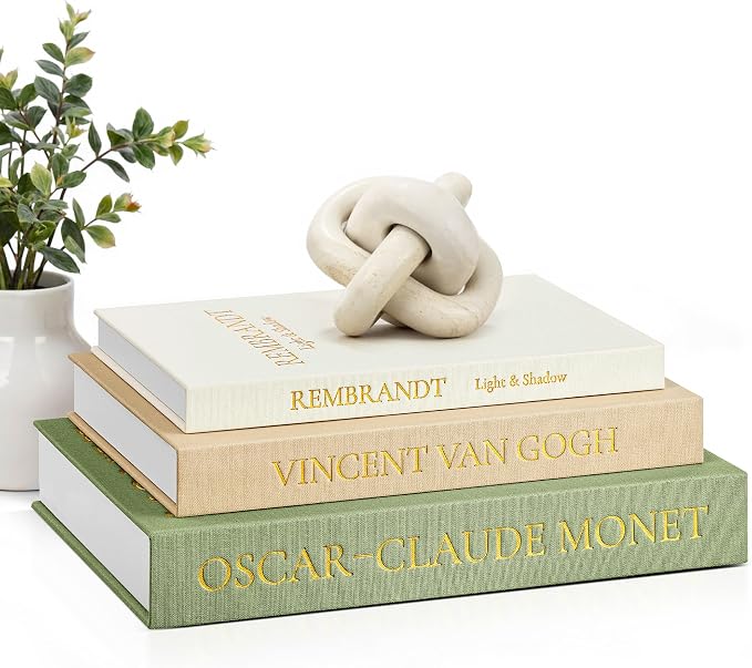 JARLINK Aesthetic Decorative Books, Sage | Stylish Storage Boxes by JARLINK