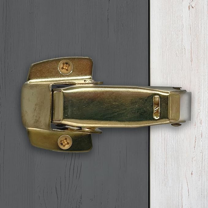 Nuvo Iron Brass Plated Screen Door Spring Loaded Catch - Image 7