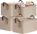 CHICVITA 4 Pack Large Fabric Storage Baskets by CHICVITA