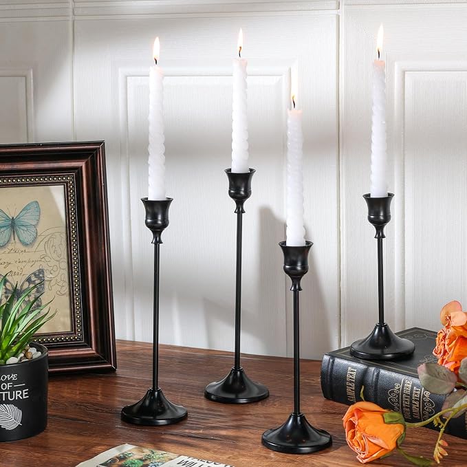 Candlestick Holders 4 Sets, Metal Taper Candle Holder, Candle Holder - Image 5