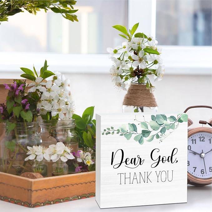 Farmhouse Decor, Christian God Home Decorations, Aesthetic Entry Way Table - Image 3