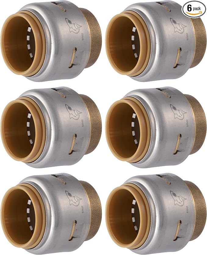 SharkBite Max 3/4 Inch Push Cap, Made in the USA, Push to Connect Brass by SharkBite