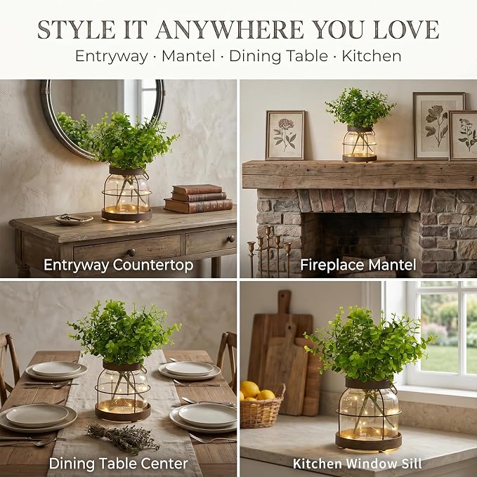 Rustic Farmhouse Glass Vase - Image 6