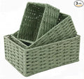 Small Wicker Basket for Organizing, Woven Storage Basket Set of 3 by Unknown