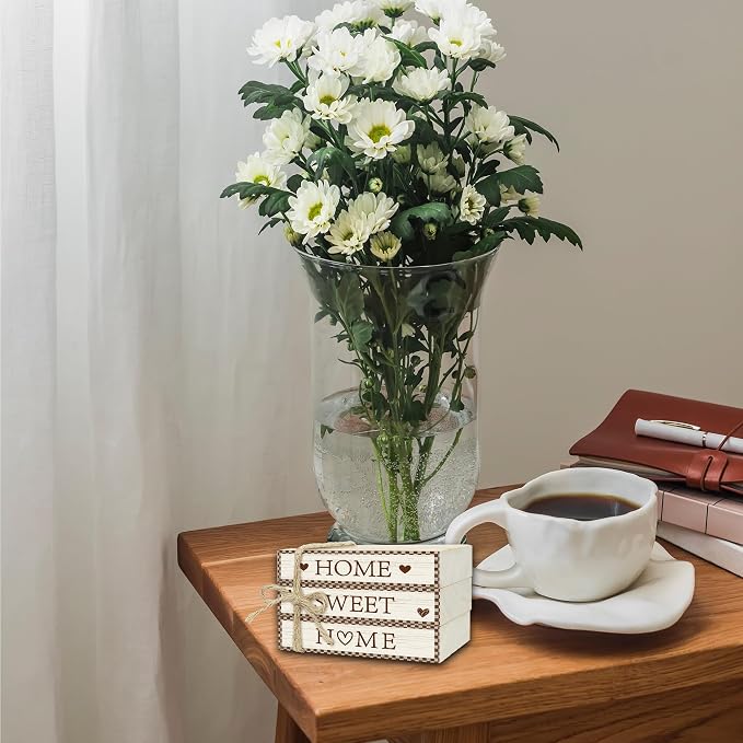 Mini Decorative Books For Home Decor, Small Wood Book Stack For Table Decor - Image 5