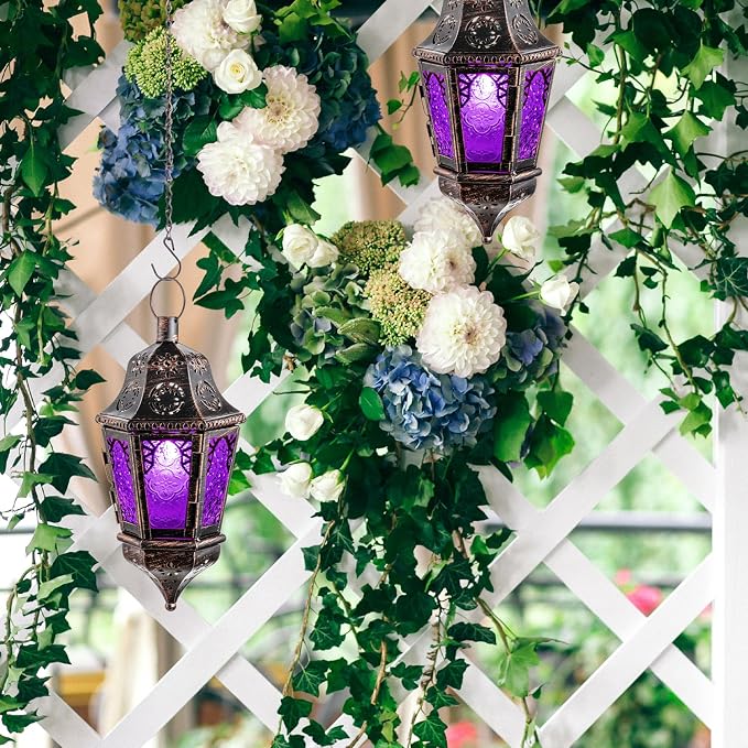 Moroccan Decorations Indoor, 13.6’’ Lantern Decorative Outdoor, Halloween Style - Image 8
