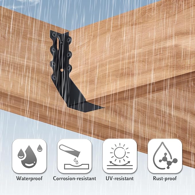 WellMade 2x6 Joist Hanger, Heavy Duty Carbon Steel Black Finish, 24 Pack Wood - Image 3