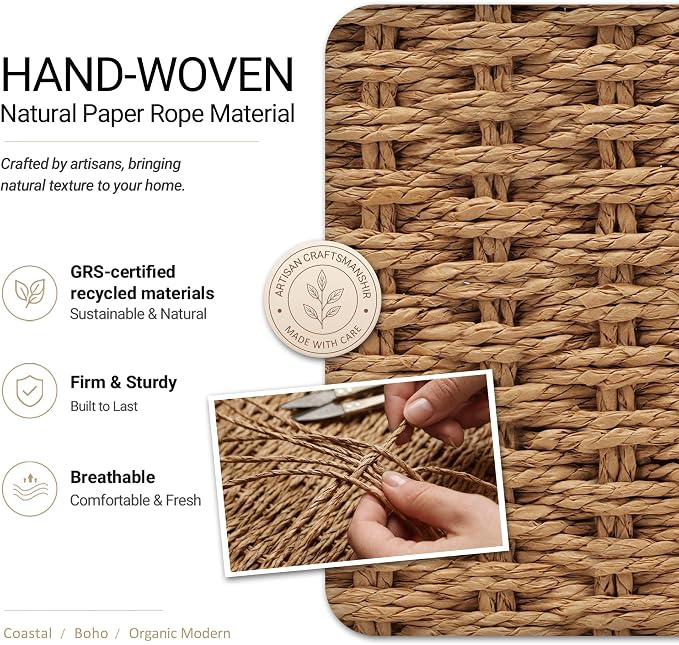 Pantry Organizers, Handwoven Large Wicker Baskets - Image 2