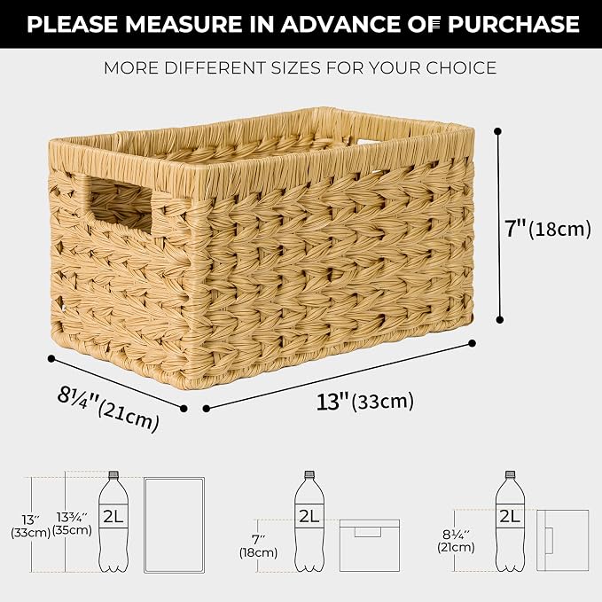 GRANNY SAYS Wicker Storage Baskets, Waterproof Woven Baskets, Wicker Baskets - Image 3