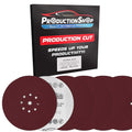 ProductionShop Premium 9" Red 9-Hole Pattern 180 Grit Sanding Discs, Box of 20 by ProductionShop