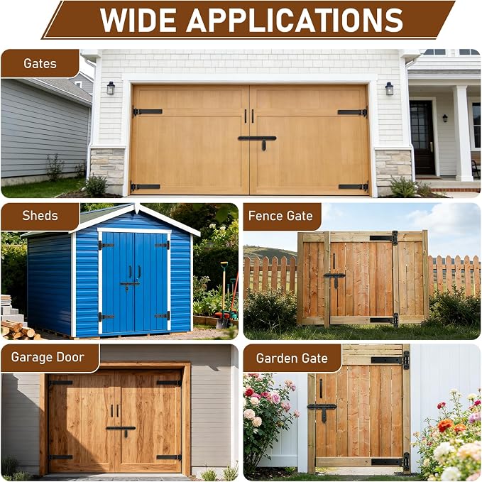 Heavy Duty Gate Hinges 1000 Lbs, 13” Bolt-On/Weld-On 180° Open Gate Hinges | - Image 6
