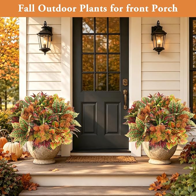 Fall Flowers Artificial for Outdoors, Fake Flowers Fall Greenery for Outside - Image 5