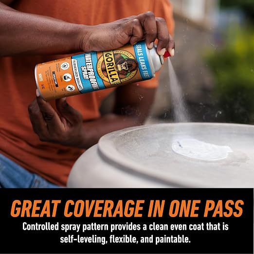 Gorilla Waterproofing Spray, 16 oz, Flexible Sealant | Rubberized Coating - Image 4