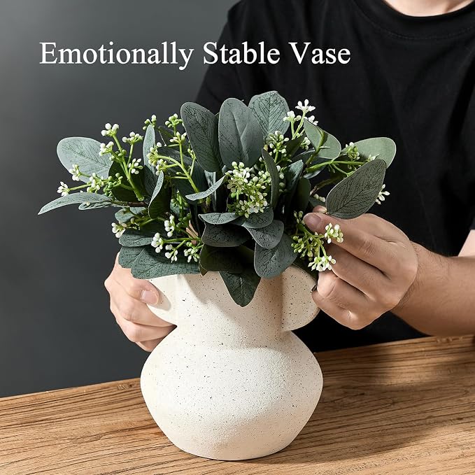 Emotionally Grounded Vase, Vaseking Ceramic Rustic Vase - Image 4