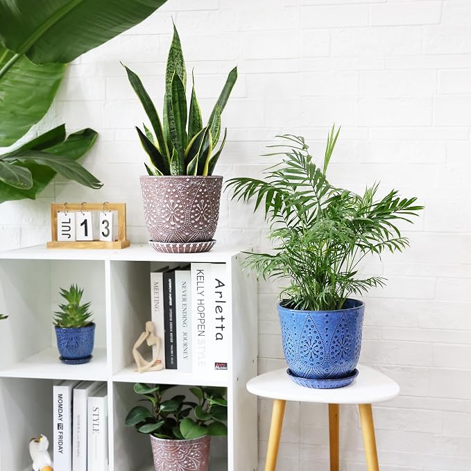 Gepege 8 Inch Ceramic Plant Pot - Image 5