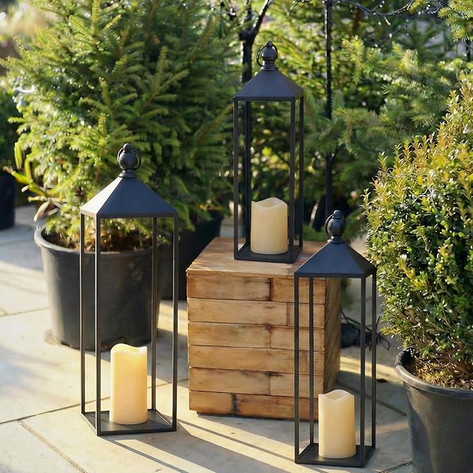 Perfnique Decorative Lanterns for Indoor & Outdoor, Farmhouse Modern Decor for - Image 5