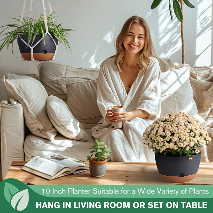 Set of 2-10 Inch Hanging Planters - Image 7