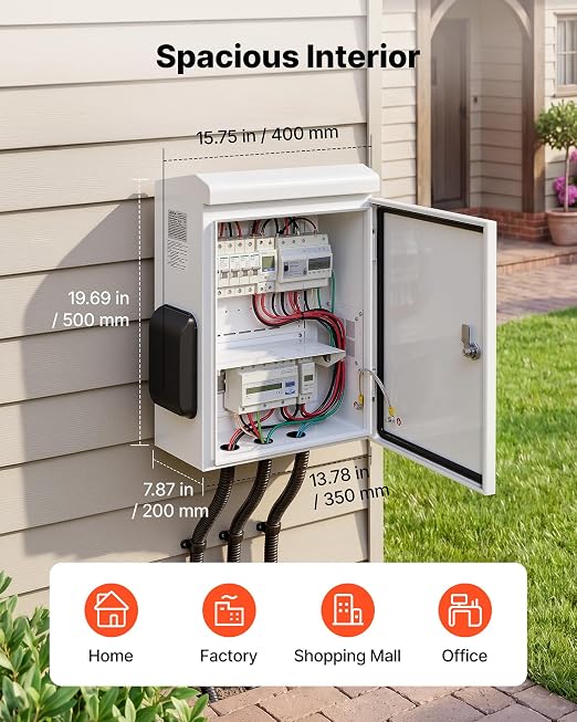 VEVOR Outdoor Electrical Box, Cold-Rolled Steel, Electrical Junction Box - Image 2