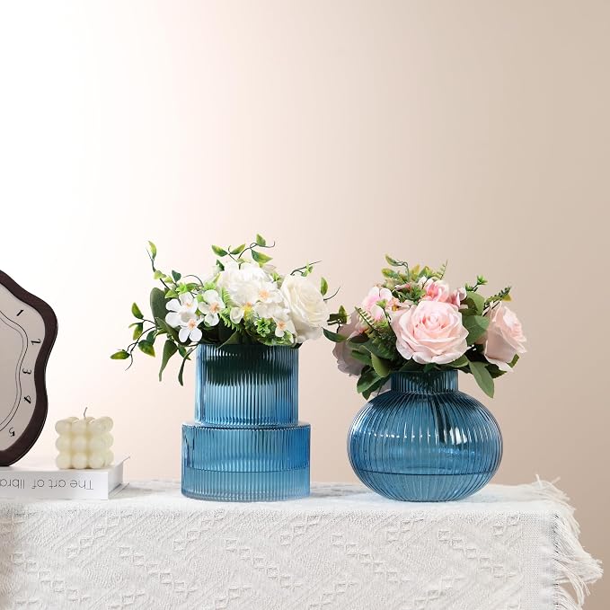 Ribbed Glass Vases, Modern Vase - Image 6