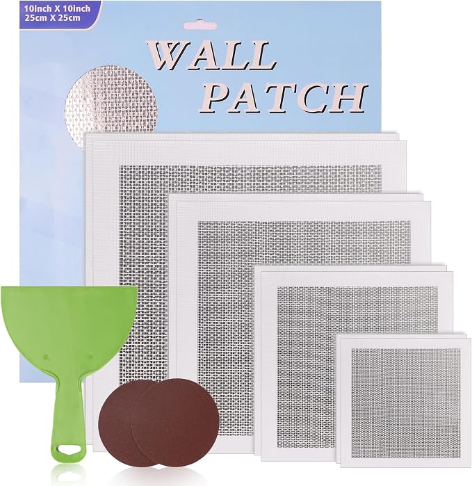 Wall Repair Patch Kit Upgraded Size, 8 Psc 10/8/6/4 inch Self Adhesive Pieces by Unknown