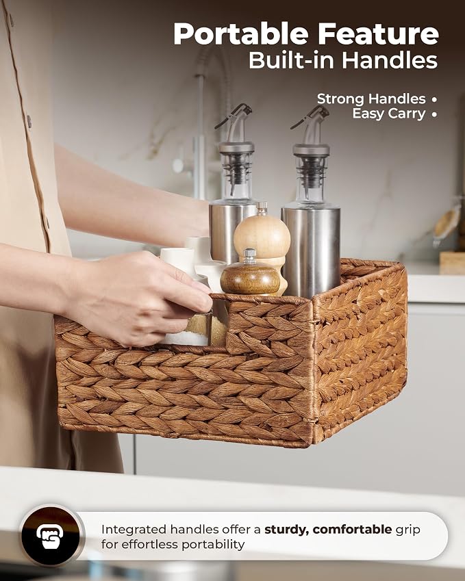 Bluewest Woven Water Hyacinth Storage Baskets - Image 9