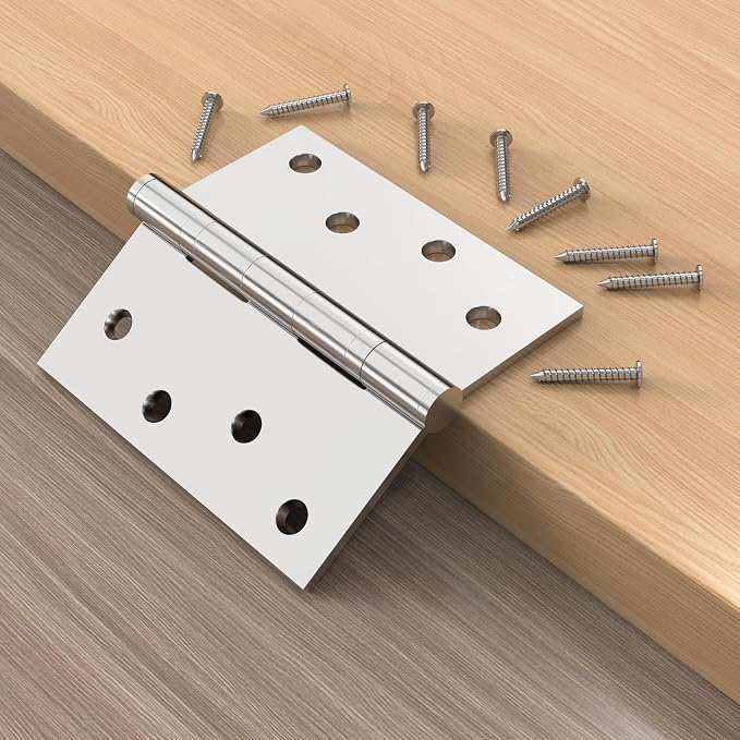 Bartuda Stainless Steel Ball Bearing Door Hinges, 4 Inch 3mm Thick, 3 Pack | - Image 8