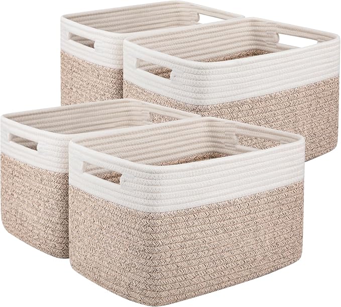 OIAHOMY 4 Pack Storage Basket, Closet Organizer by MasterofSpaceOptimization