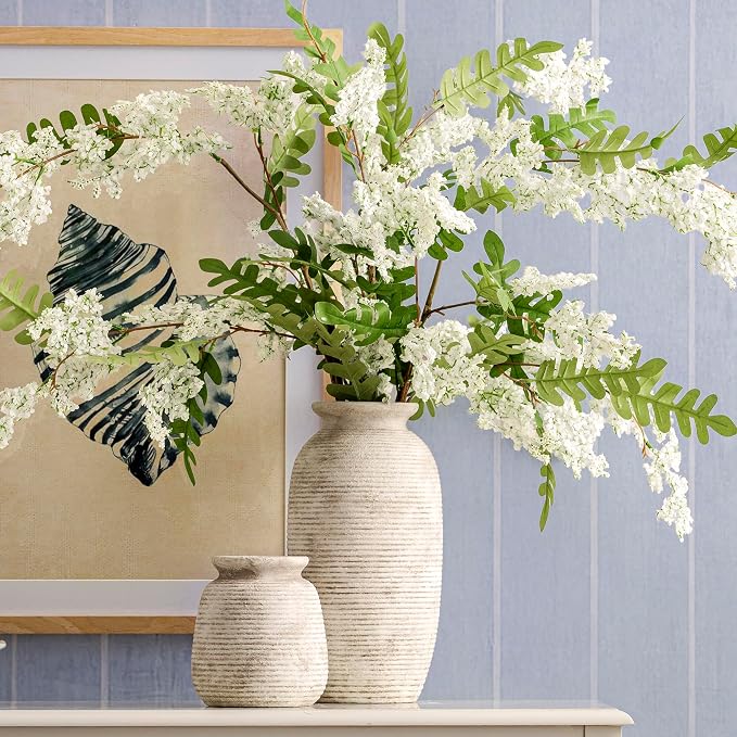 Ceramic Flower Vase, 12.5" Large Vases Home Decor Rustic Farmhouse Tall Pottery - Image 9
