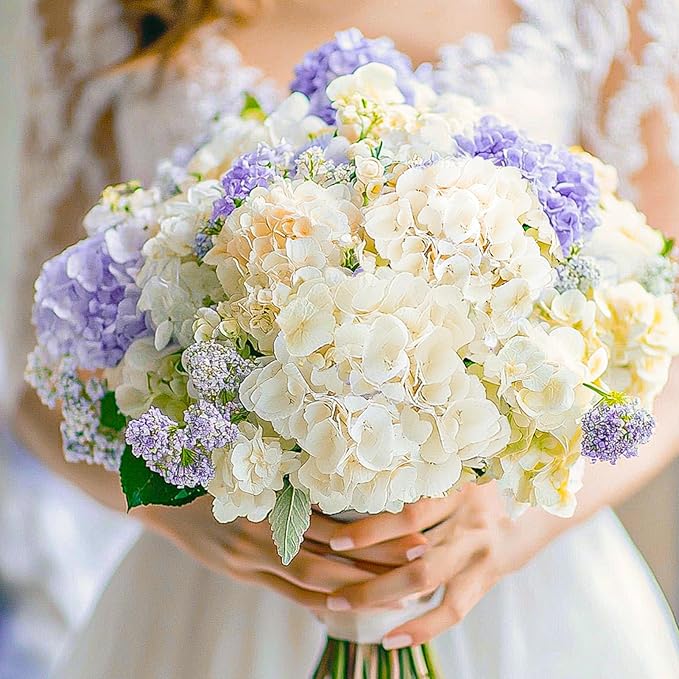Auihiay 204Pcs Hydrangea Artificial Flowers Bulk, Artificial Hydrangea Flowers - Image 5
