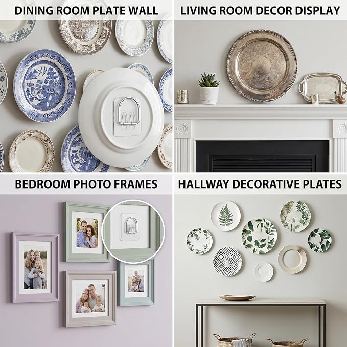 20Pcs Plate Hangers for The Wall, Adhesive Picture Hangers for Display - Image 7