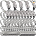 70 Pack Stainless Steel Hose Clamp Adjustable Assortment Kit, 8-64mm Worm Gear by SmaringWing