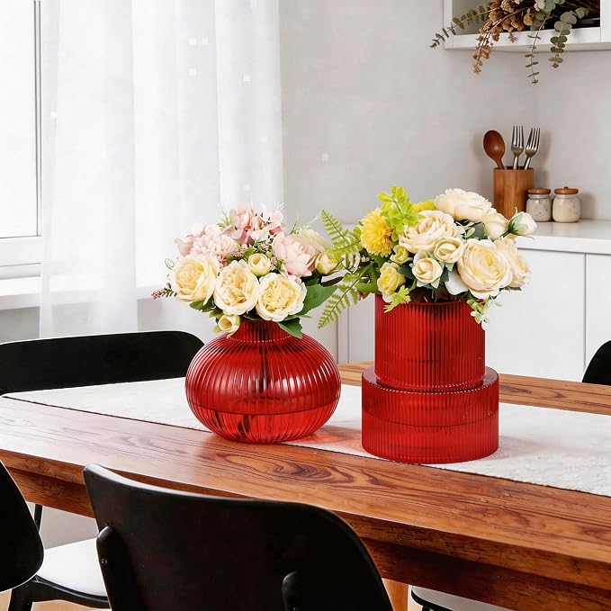 Ribbed Glass Vases, Modern Vase - Image 4