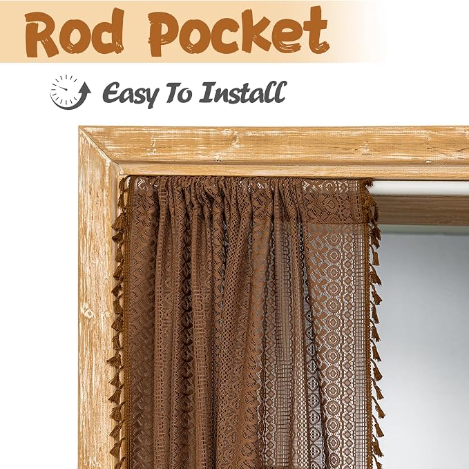 Sutuo Home Dark Coffee Door Curtain - Image 4