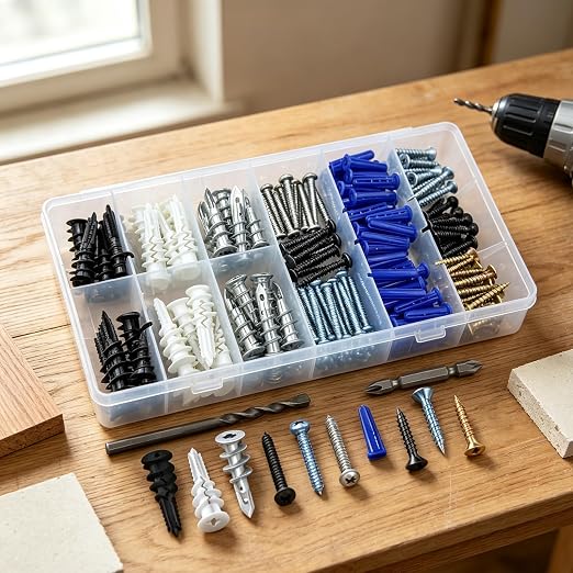 Self-Drilling Drywall Anchors Assortment Kit – 182 Pcs - Image 5