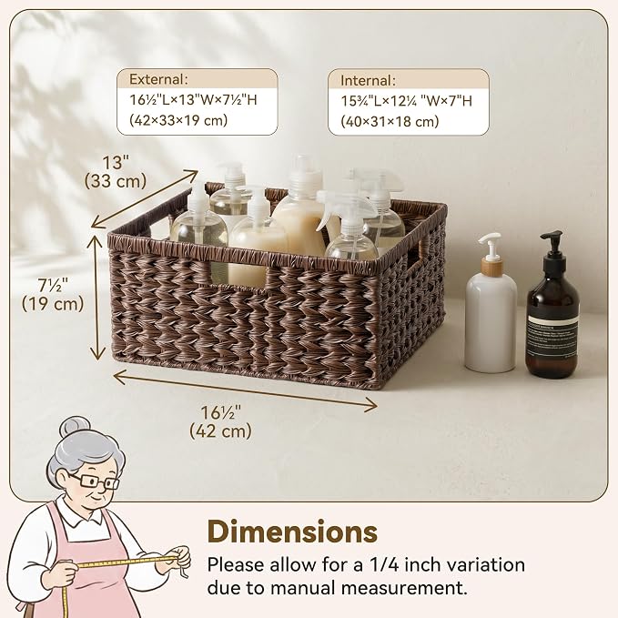 GRANNY SAYS Large Wicker Basket, Decorative Woven Basket - Image 7