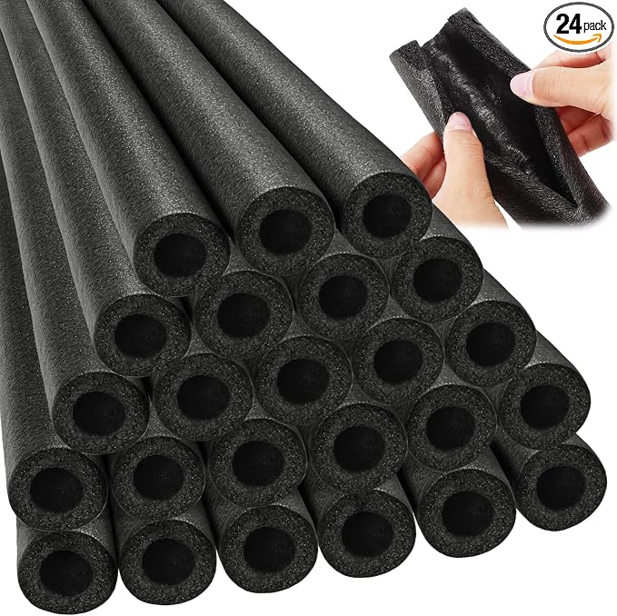 24 Pcs 3.3 Feet Foam Pipe Insulation Foam Tube Insulating Water Pipe Pool Swim by Amylove