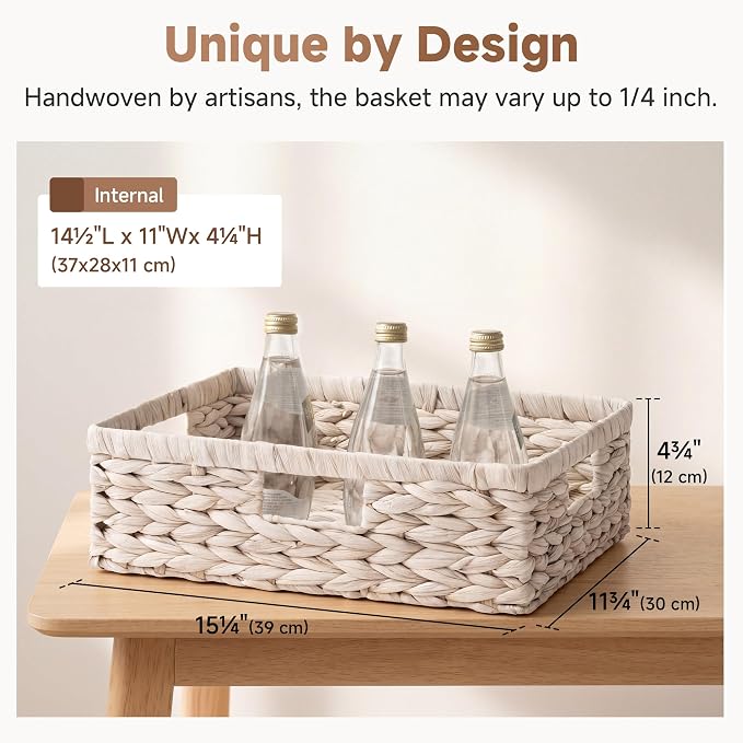 StorageWorks Large Wicker Storage Baskets - Image 3