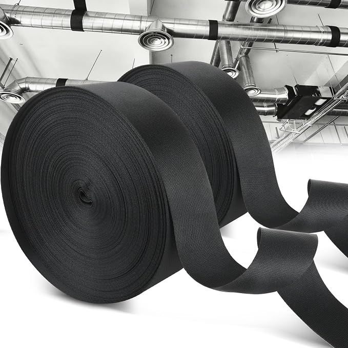 Convivium 100Ft HVAC Duct Strap 2pcs, Tight-Weave Nylon Duct Support Webbing by Unknown