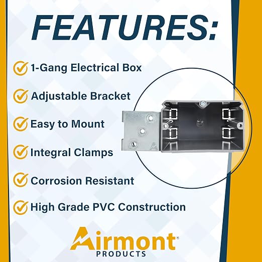 Adjustable 1-Gang Horizontal Electrical Box - Image 2