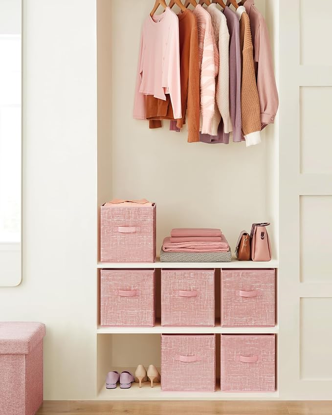 SONGMICS Storage Cubes, 11-Inch Foldable Closet Organizers | Non-Woven Fabric - Image 2