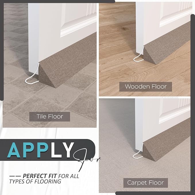 SYIPO Triangle Door Draft Stopper，35.4" New Weighted Under Door Draft Blocker - Image 7