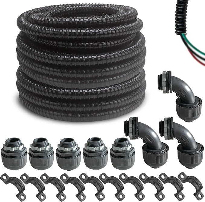 Yariwiz Black Special Extra Flexible Electrical Conduit Liquid Tight PVC by Yariwiz