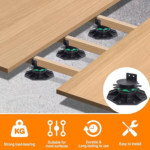 12 Pack Adjustable Deck Support Pedestals, 1-9/16" to 2-3/8" Height | Deck - Image 7