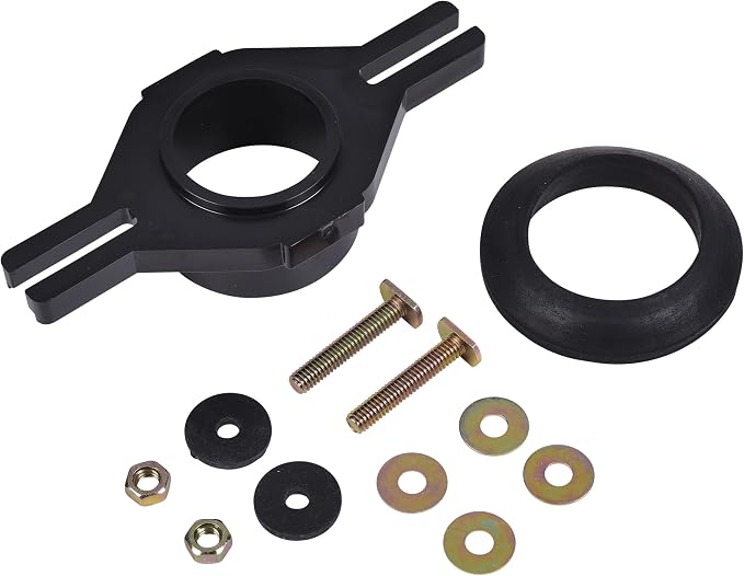 Oatey 43540 2-inch Black ABS Horizontal Adjustable Urinal Flange Kit - Image 2