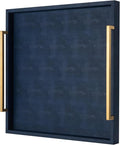 Large Navy Blue Decorative Tray by XIGEXIGE